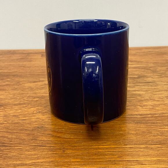Vintage Cobalt‎ Blue Retired Starbucks Gold Mermaid Logo 10 oz Coffee Mug Japan - Picture 9 of 9